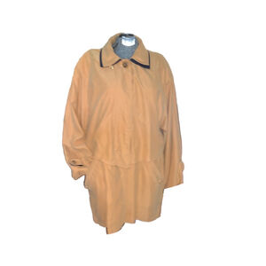 Women's Bellissima mustard Tan black Trench Coat Size Large